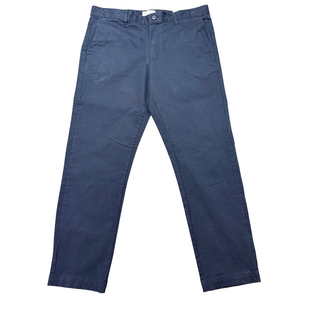 Free Assembly Everyday Chino Pants Mens 36x30 Navy Blue NWT Straight Tapered
